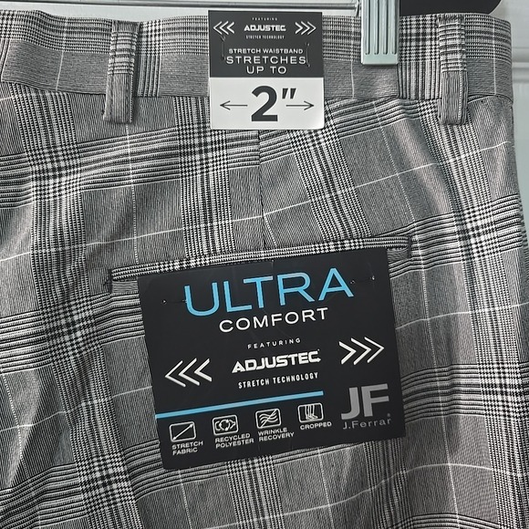 J Ferrar Gray Black Slim Fit Blazer Size 42R And Slim Fit Pants Size 34 NWT - Picture 12 of 13